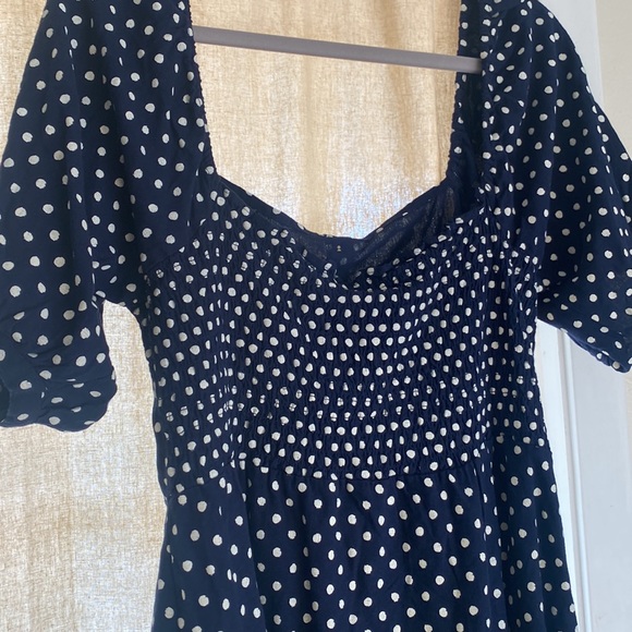 Vera Moda smoked polka dot fit and flare dress - Picture 6 of 6